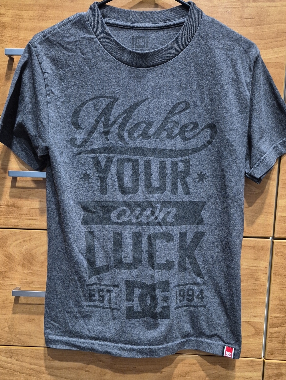 ⬛️DC Gray Short Sleeve Tee with 'Make Your Own Luck' Graphic⬛️